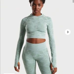 Gymshark Camo Seamless Long Sleeve Crop Top